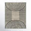 Uptown Rectangle Geometric Handmade Tufted Wool Area Rug in Beige/Gray/Black-286374117