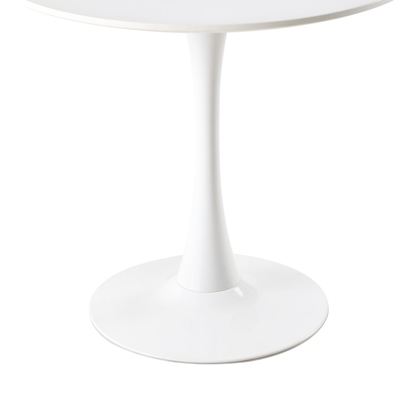 Table de salle à manger Modholic Tulip, Blanc, H 29,75 po x l 31,5 po x P 31,5 po, 5 Pieces: Table, 4 Chairs