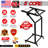 5 Core 12U Professional Audio Rack Mount DJ Mixer Stand Studio Adjustable Table Cart with Wheels