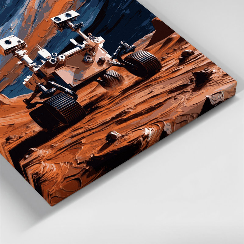 Art sur toile mauve, Space Mars rover, H 8 po x l 10 po