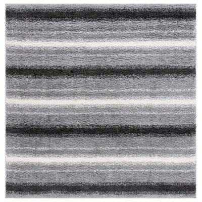 Merceer Border & Stripe Shag 200 Performance Striped Rug