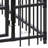 Vidaxl Dog Kennel Black Powder-Coated Steel 14.75 Durable Dog Kennel
