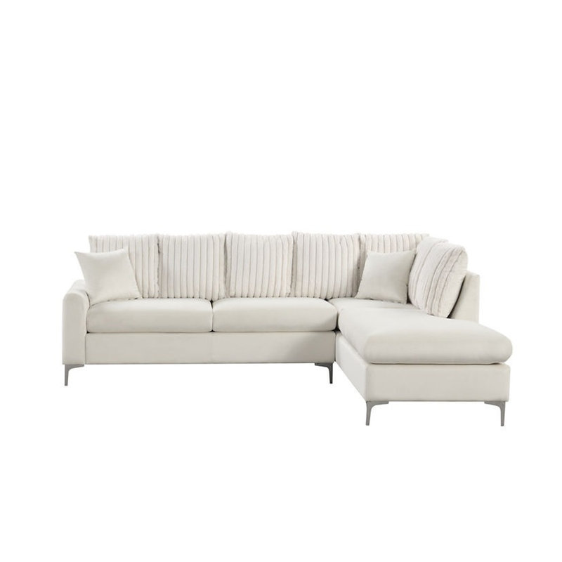 Canapé modulaire Elina, Velours beige