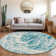 Premium Machine Washable Prisco Teal Rug