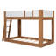 Lit simple superposé simple, lit superposé convertible en bois avec échelle réversible et garde-corps de sécurité, noyer et blanc-1164446141-1164446142