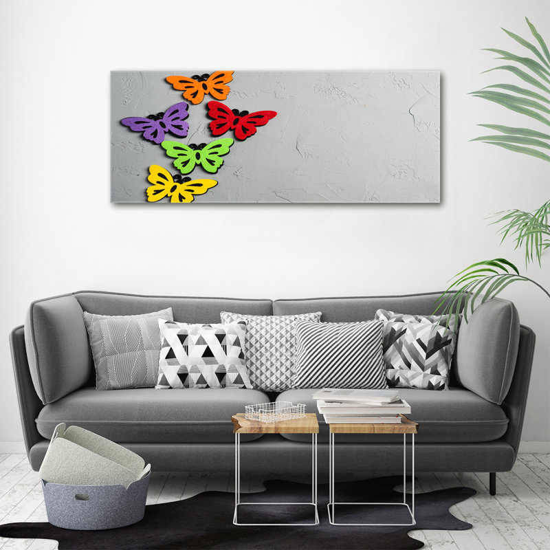 Colorful Butterflies - No Frame Print on Canvas