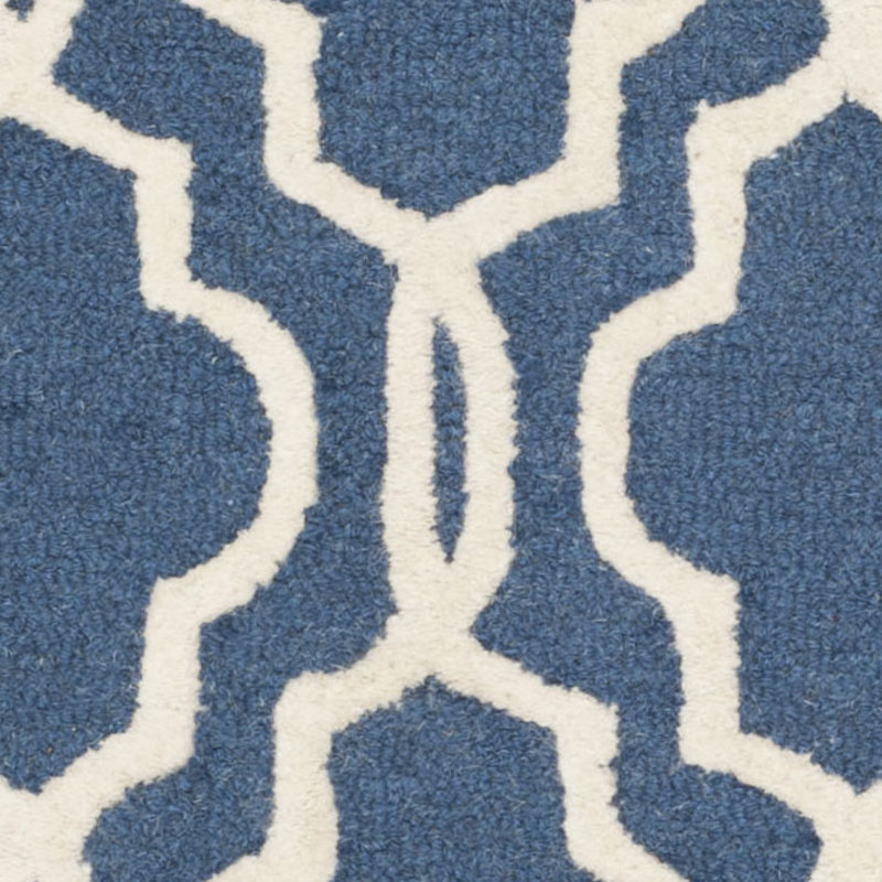 Malaki Geometric Wool Hand Woven Area Rug, Rectangle 152 x 244 cm