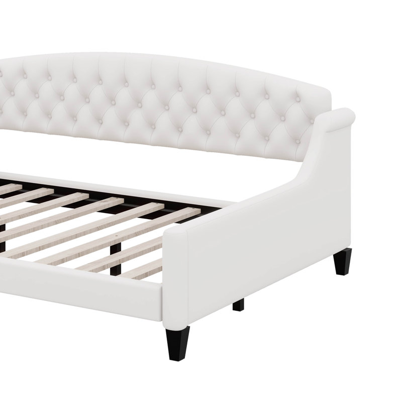 Modern Luxury Tufted Button Daybed, Beige