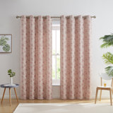 Cotton Blend Semi Sheer Curtain Pair