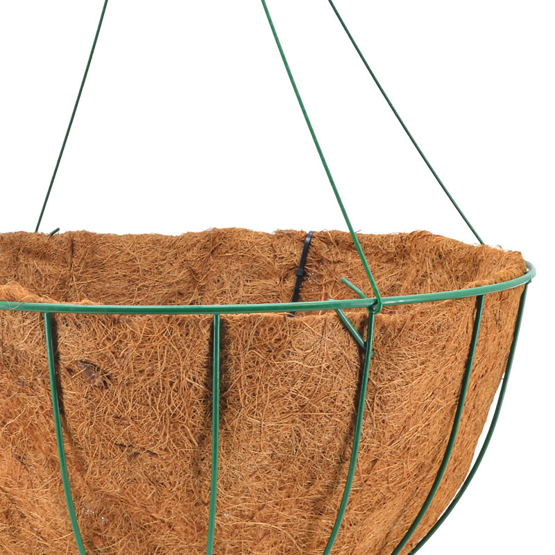 Pot à fleurs suspendu en métal Roemer, 16", Vert