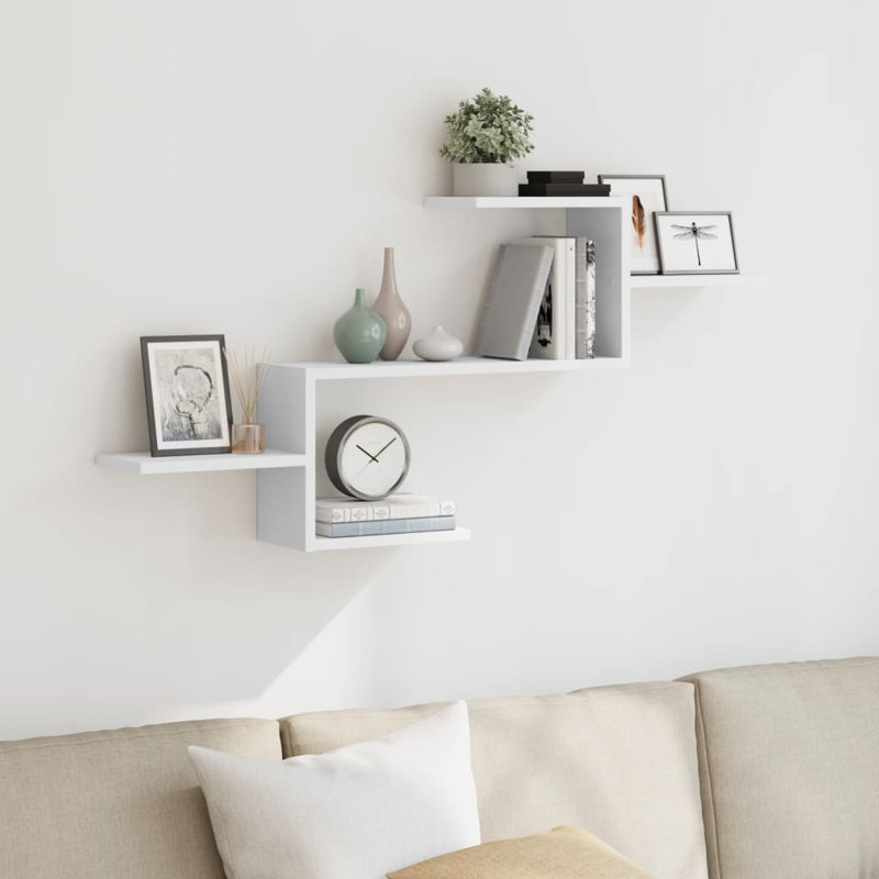 Rhien Floating Shelf, White, 49cm H x 104cm W x 15cm