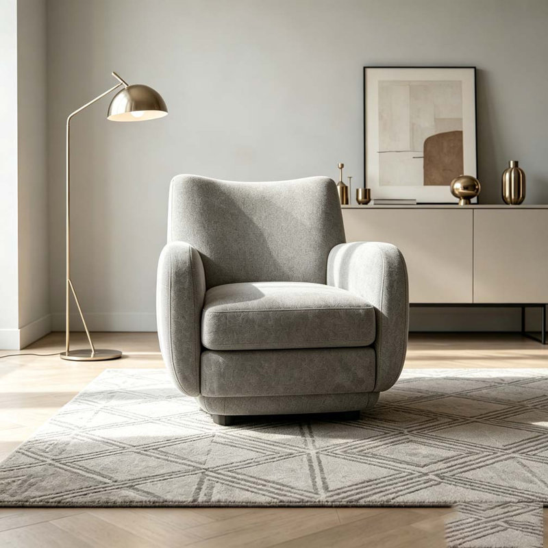 Fauteuil d'appoint pivotant à 360 °, Gris foncé