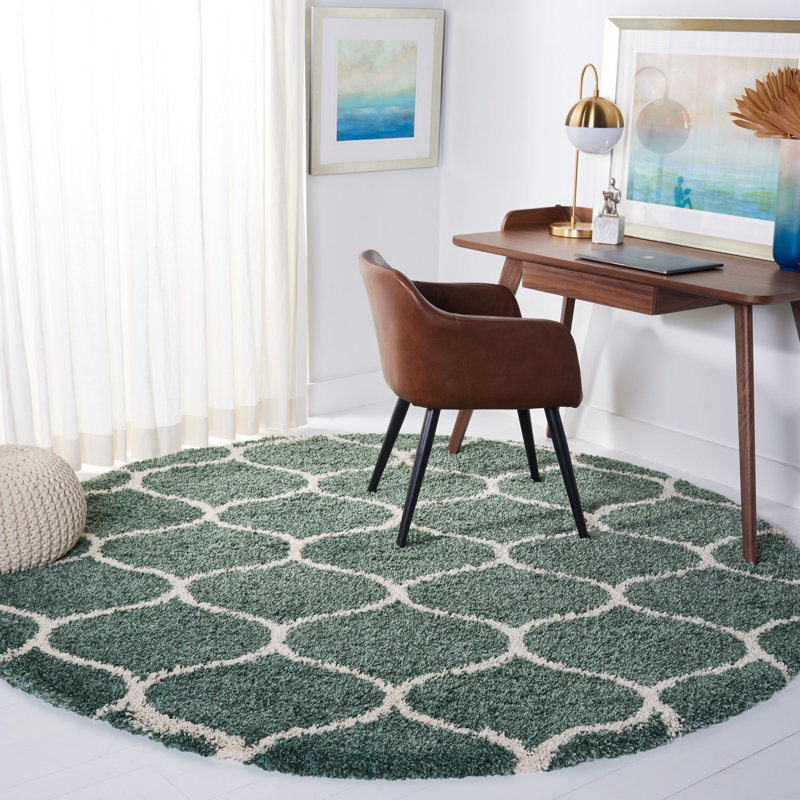 Sugarmill Performance Geometric Rug, Round 7'