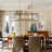 5-light Black/Gold Rectangular Kitchen Island Chandelier