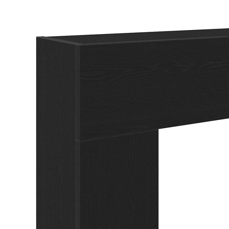 Fireplace Surround 81X18x82 Cm Engineered Wood, Black Oak