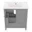 Ensemble de meuble-lavabo 30 po avec lavabo, armoire de salle de bain multifonctionnelle avec portes et tiroir, structure solide et panneau de fibres à densité moyenne-1342991789