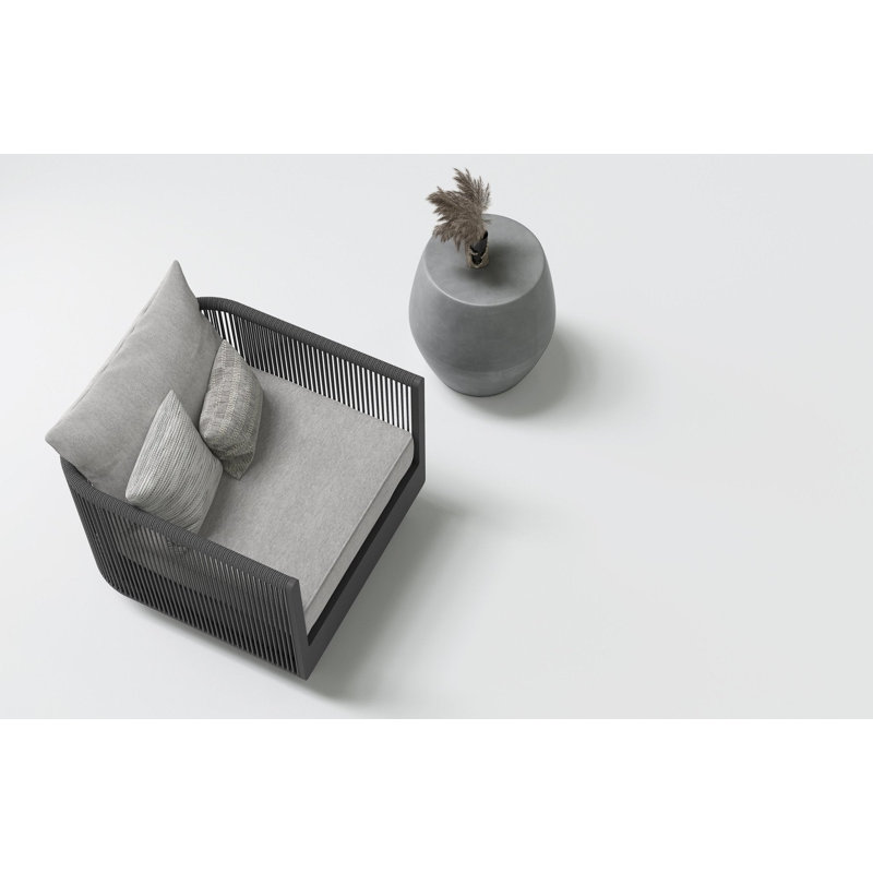 Porto Patio Chair with Cushion, Ash/Fog