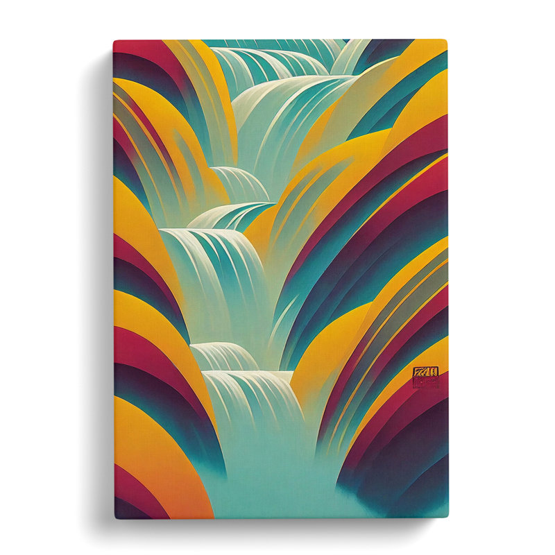 CAN-V0523-2809X Waterfall Art Deco Vol.1 - Wrapped Canvas Print, 60cm H x 40cm W