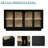 Black Modern Sideboard Cabinet With 4 Glass Doors, Buffet Cabinet With Storage
