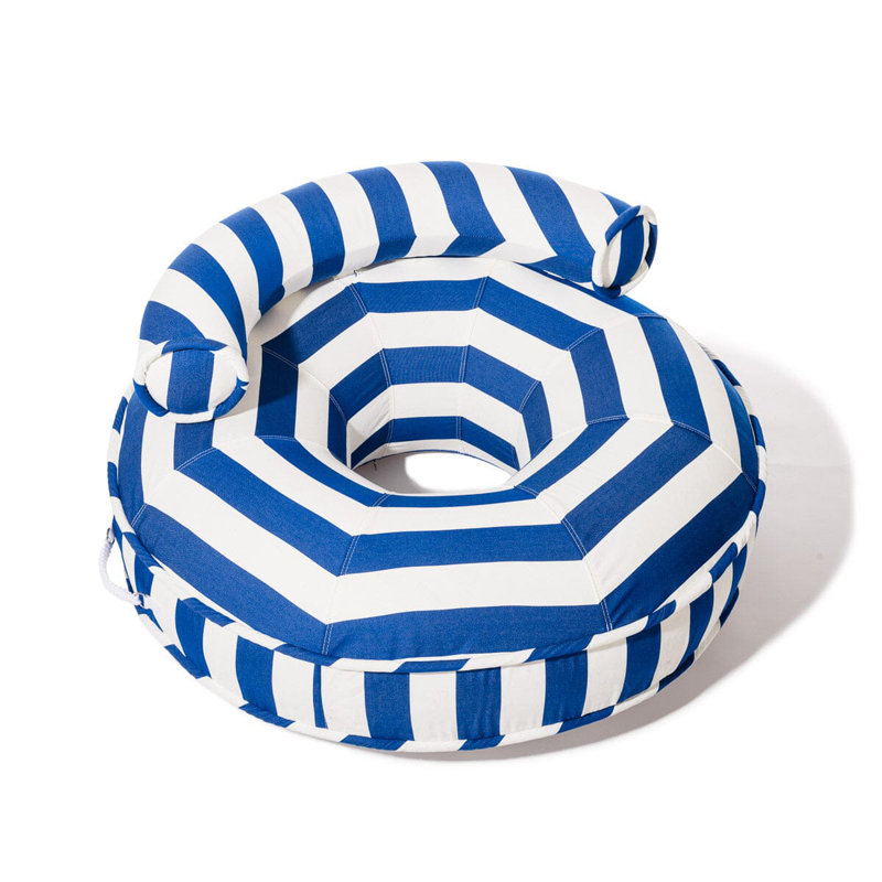 Anneau de piscine en toile, Bleu / blanc