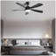 (Identique à W882P146311) Ventilateur de plafond intérieur de 52 pouces avec moteur à courant continu réversible à 3 couleurs et 5 lumières ABS à DEL à intensité variable-1588504610