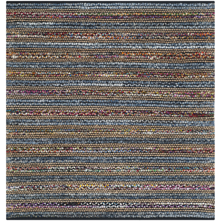 Doleman Hand Woven Cotton/Jute Rug in Blue