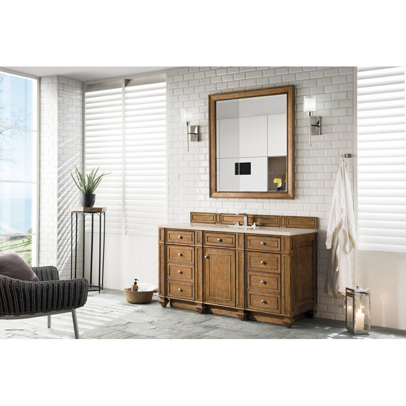 Bristol 60'' W Vanity, Saddle Brown, 8" Widespread, Phantome Eclos