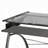 Ledbury Glass Top Metal Base Writing Desk