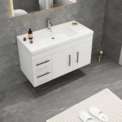 Ensemble de meuble-lavabo simple mural 42 po