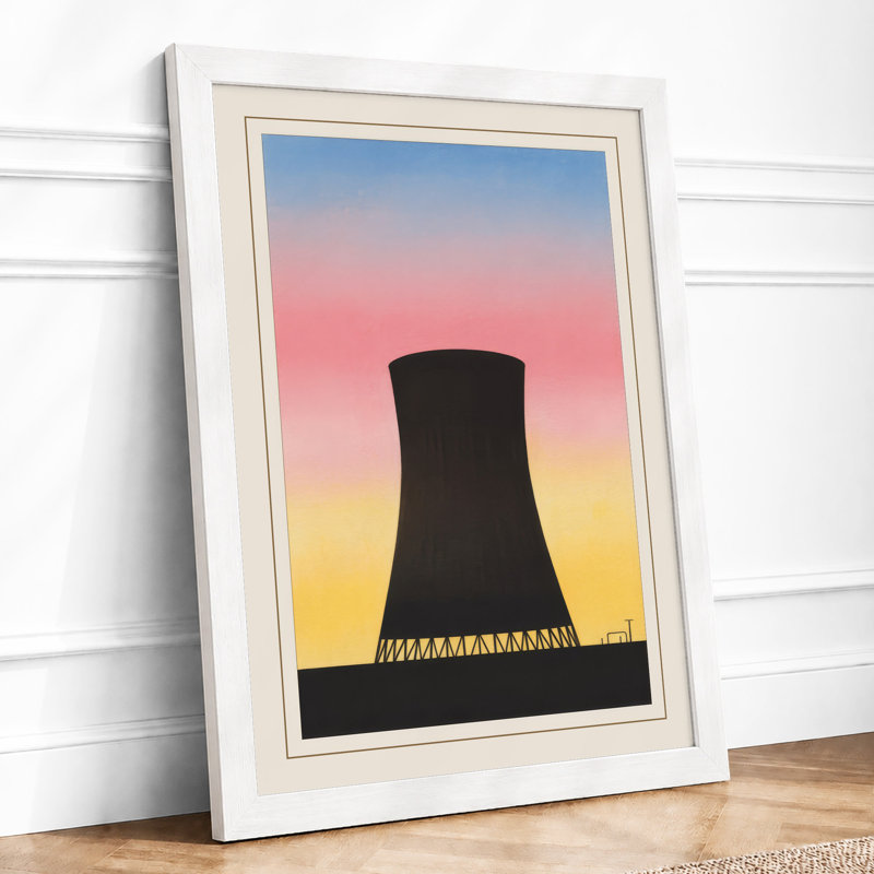 Horizon Industrial - Framed Print, A2 - 59.4 x 42.0 cm, White
