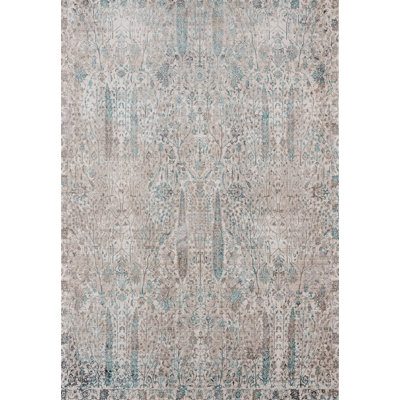 Tapis oriental crème / bleu Rummond