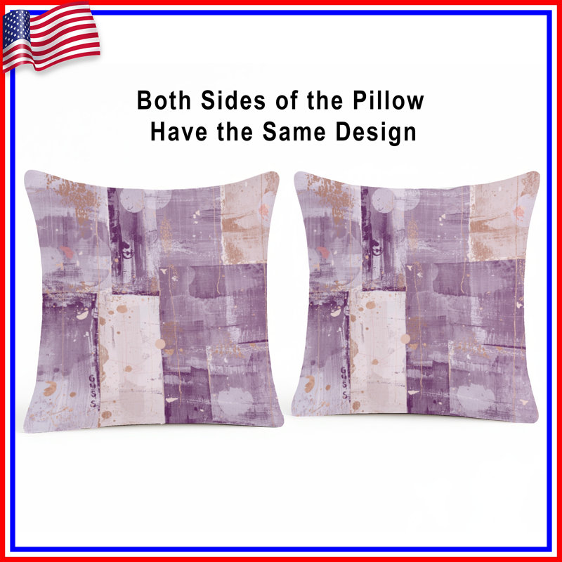 Layered Abstract Texture Double Sided Throw Pillows, 20 x 20 inches