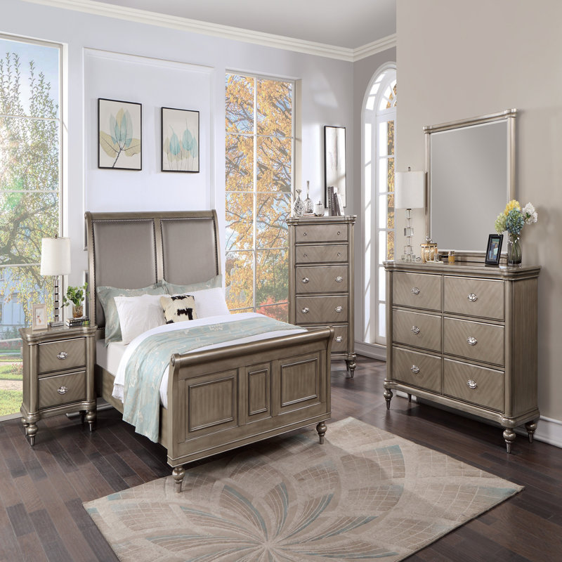 Mobilier de chambre à coucher avec commode 1 pièce Luxury Classic