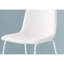 Chaise confortable à hauteur de bar en similicuir blanc et base en métal pour bureau, look, cadre de travail robuste