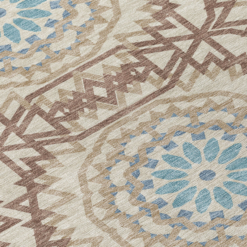 Kawon Geometric Indoor / Outdoor Rug, Rectangle 2'6" x 3'10"