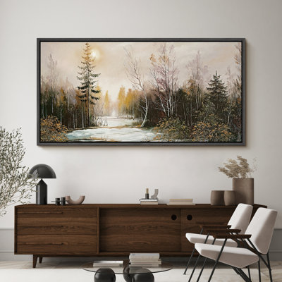 Paysage rustique de forêt sereine à la campagne rustique