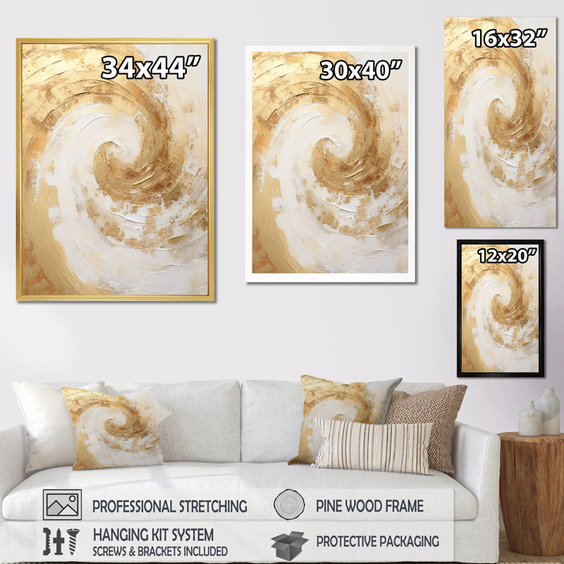 Ebullient Energy Spiral I - Abstract Spirals, impression sur toile_106082, H 32 po x l 24 po x P 1 po, Toile tendue