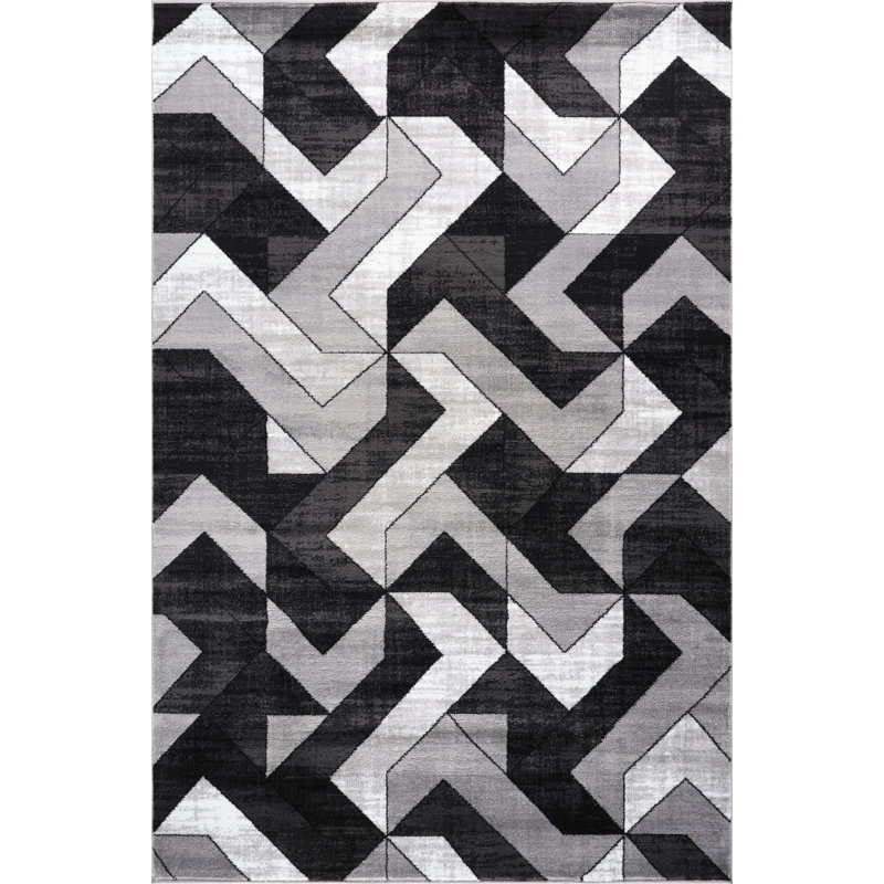 Cassio Geometric Area Rug, Rectangle 80 x 150cm