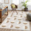 Tapis lavable en jacquard demi-cercle Modern-1863951265