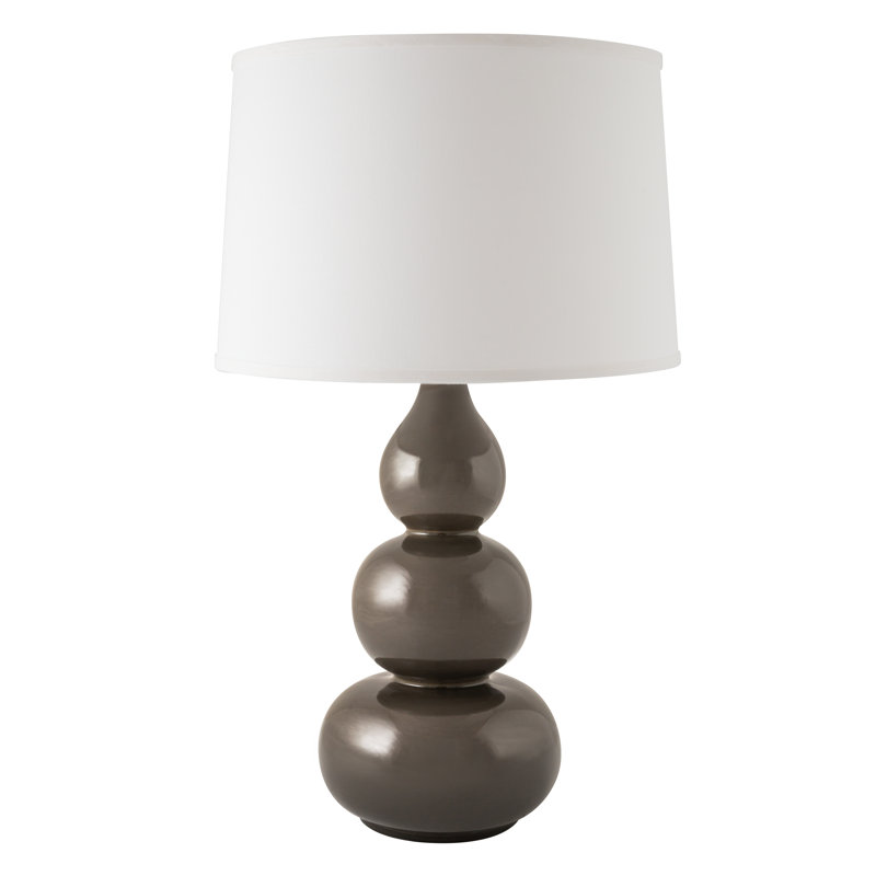 Brankovice Ceramic Table Lamp, Gloss Charcoal