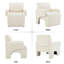 Fauteuil d'appoint moderne rembourré en sherpa doux-761292991