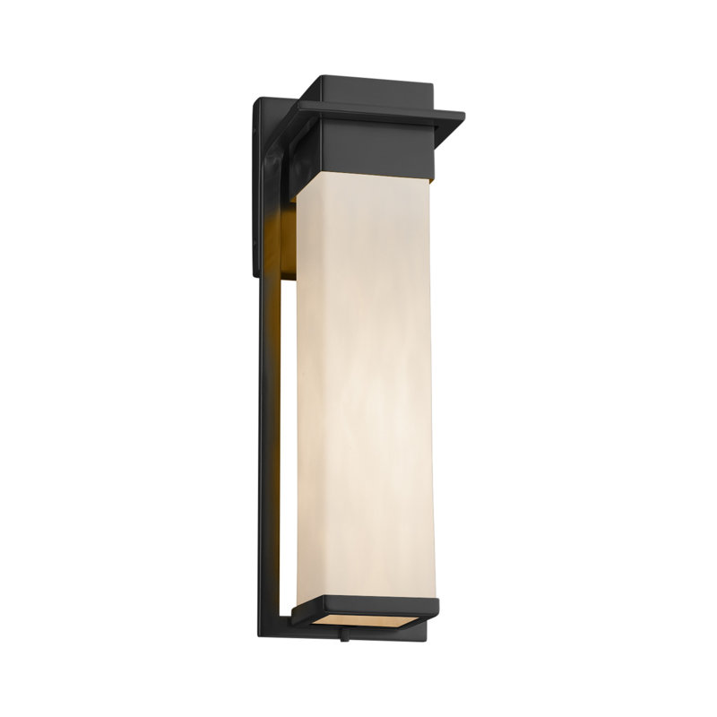 Plafonnier encastré d'extérieur à DEL Brey, H 12 po x l 5 po x P 5,5 po, Noir mat