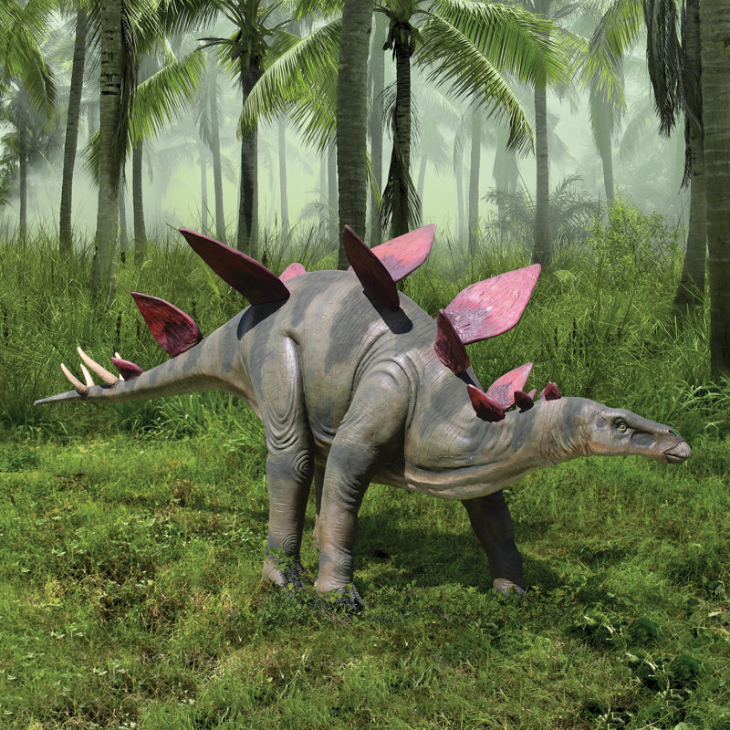 Statue de dinosaure stégosaure de taille jurassique