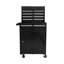 Coffre à outils à 5 tiroirs avec roulettes verrouillables - Armoire de rangement robuste en métal avec tiroirs coulissants, plateau amovible et tablette réglable pour l'organisation du garage (noir)