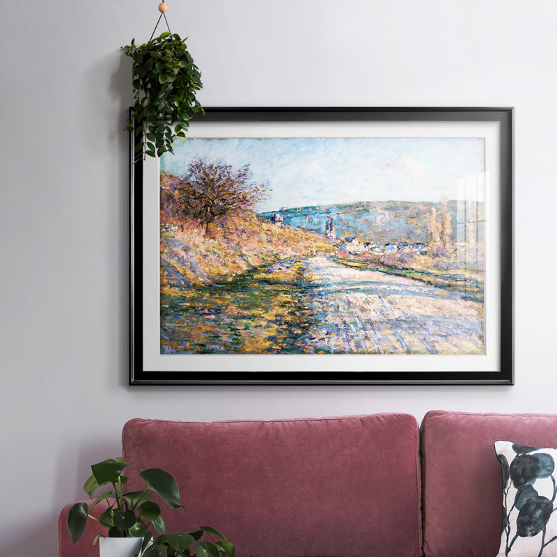 Monet, impression encadrée sur papier par Claude Monet, H 27 po x l 39 po x P 1,5 po, Noir