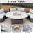 8-Seat Round Fire Pit Table With Aluminum Top-1459911710