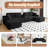 125" Cloud Boneless Sofa Couch with Cup Holder & Storage, Modern Corduroy U Shaped Modular Sectional Sofa with Deep Seat, USB Ports, No Assembly Required, Comfy Compression Couches for Living Room-569476435