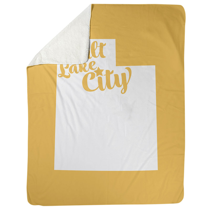 Jeté polaire en utah sel lake city, l 52,5 po x L 62,5 po, Jaune