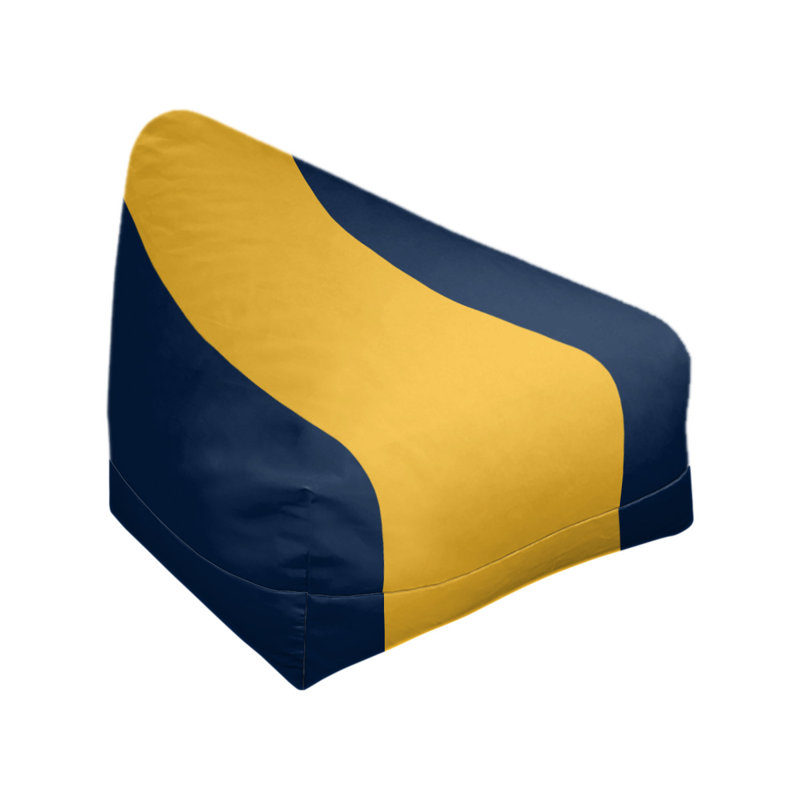 Sac de pois classique, H 30 po x l 27 po x P 27 po, Bleu marine / jaune beurre