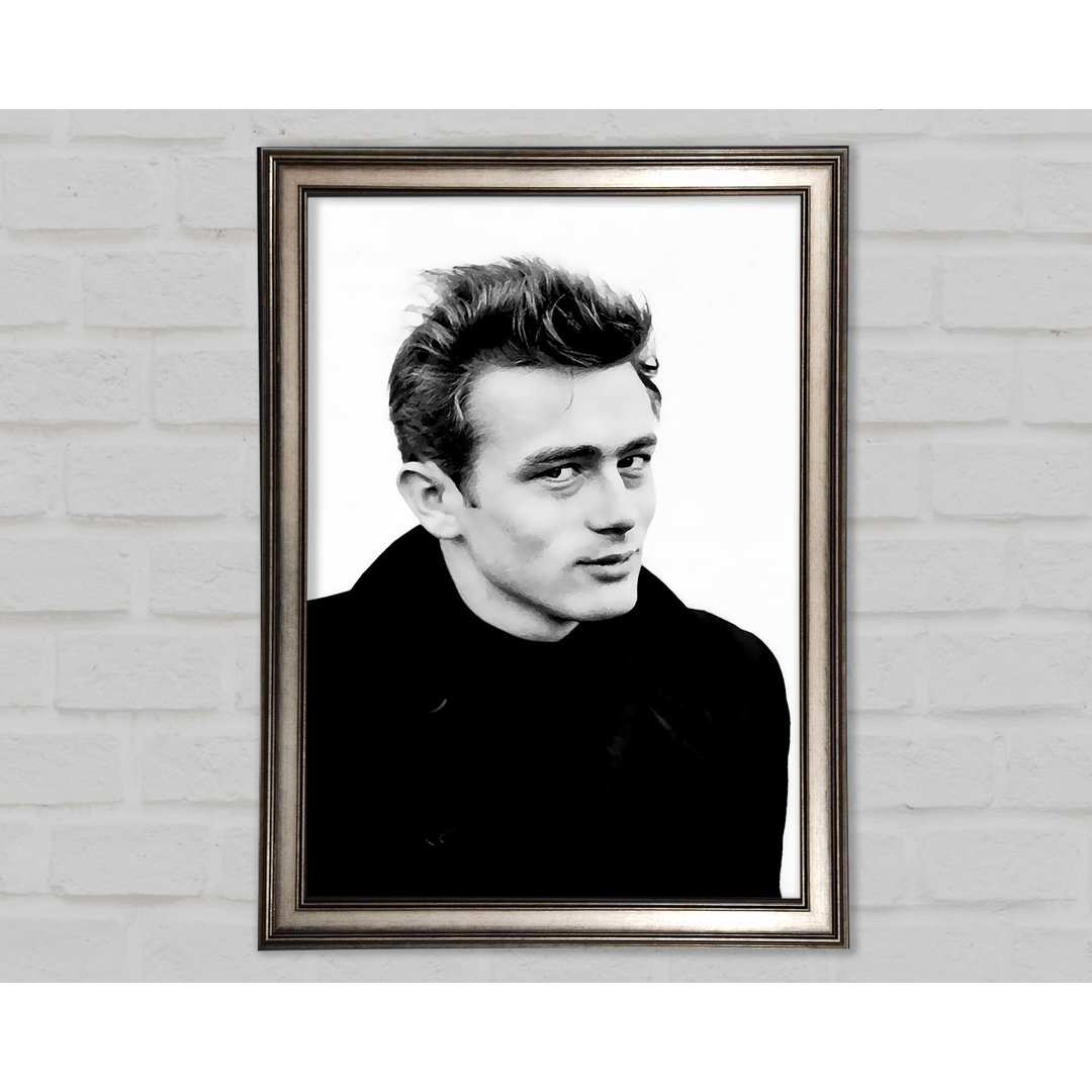 James Dean Porträt - Einzelner Bilderrahmen Kunstdrucke